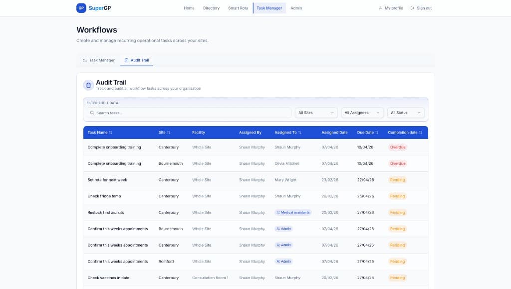 SuperGP task manager